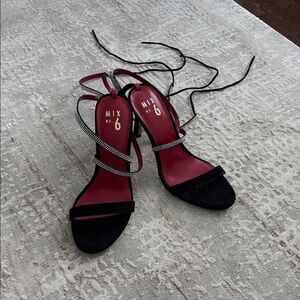Mix No. 6 Black and Burgundy Strappy Sandals